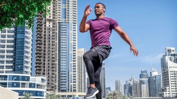 man doing a workout on his own schedule 